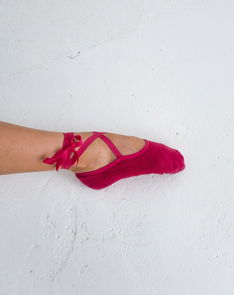 Skarpetki do Pilatesu & Barre - Fuchsia