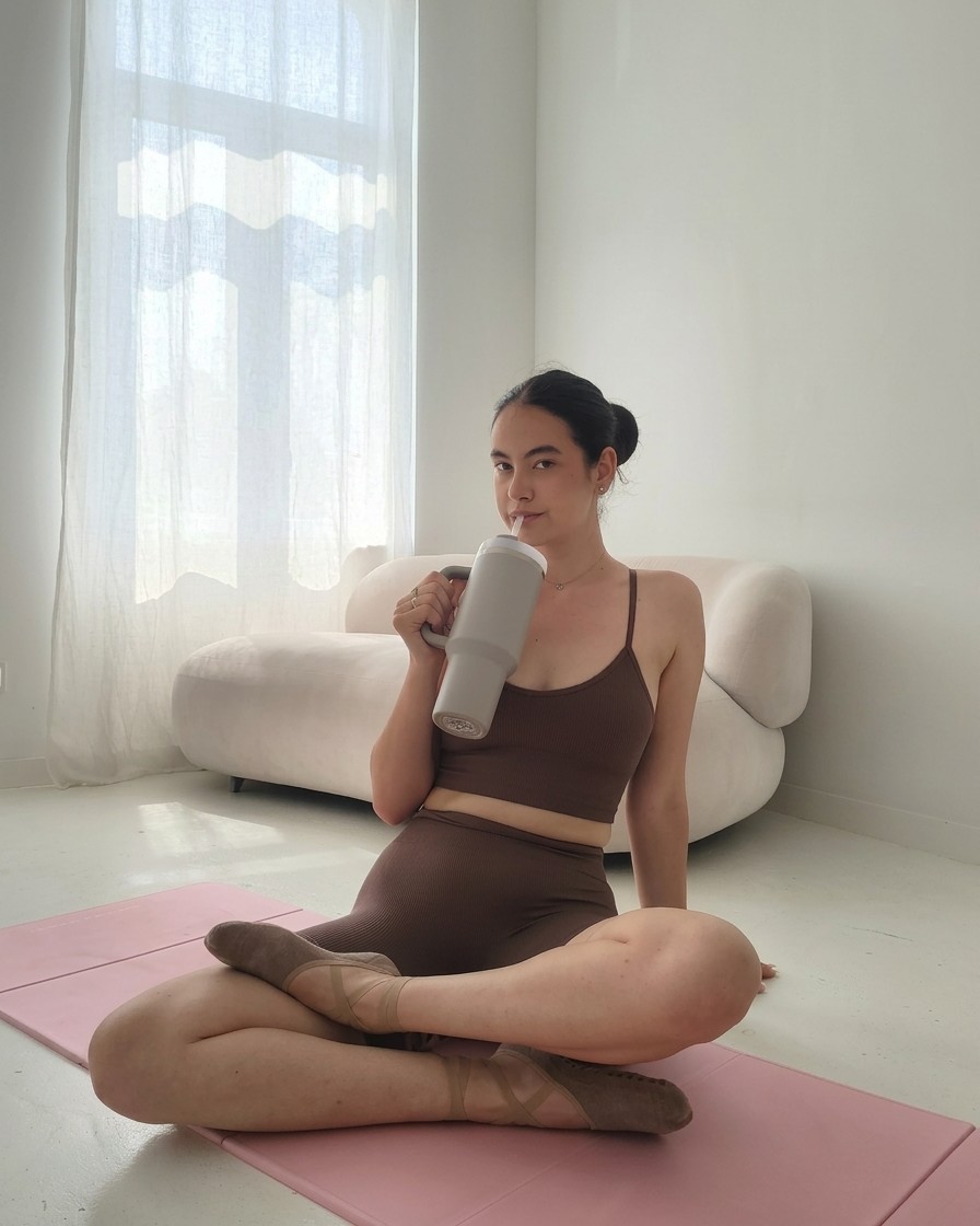 Skarpetki do Pilatesu & Barre - Taupe - obrazek 2